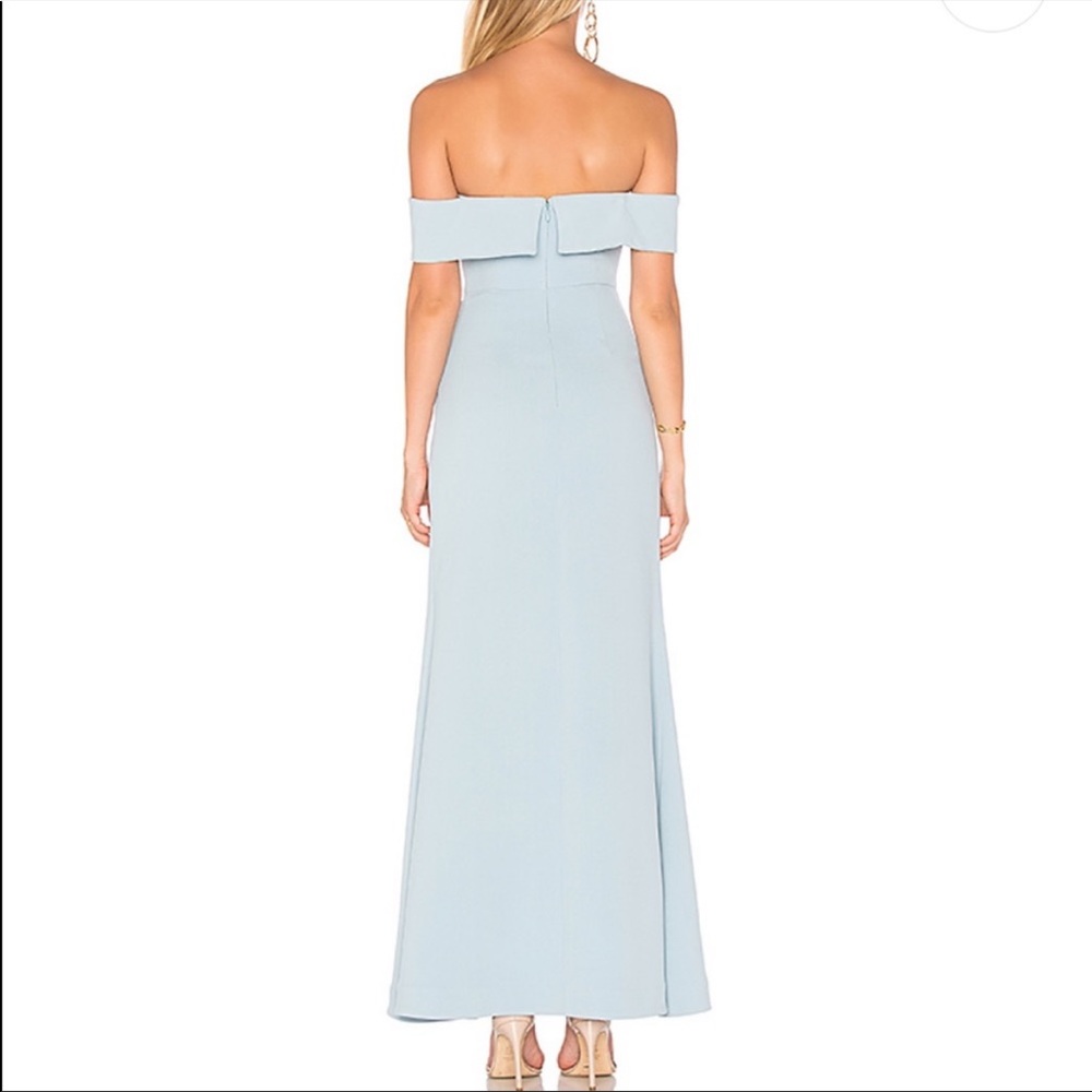 Lovers + Friends off shoulder gown